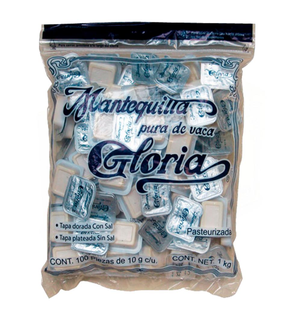 MANTEQUILLA SIN SAL GLORIA 1 KG PIEZA